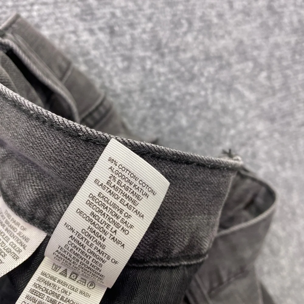 Lucky Brand 221 Original‎ Straight Grey Jeans Mens Sz 36 Grunge Retro Western